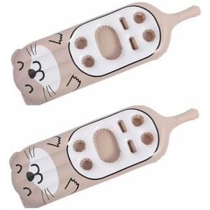 2 x Floating Otter Drink Holders, Serving Bars , Cold Buffet Servers for Pool